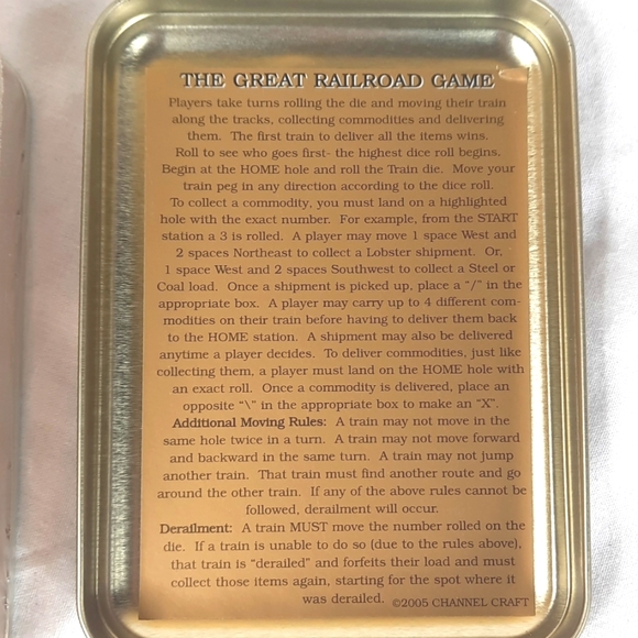 The Great Railroad Game Vintage Game Series with Tin NEW Sealed - Picture 4 of 7